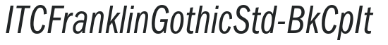 ITCFranklinGothicStd-BkCpIt preview