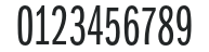 ITCFranklinGothicStd-BkXCp numbers preview