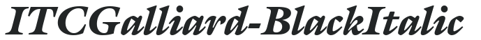 ITCGalliard-Black Italic preview