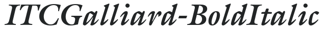 ITCGalliard-Bold Italic preview