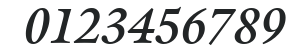 ITCGalliard-Bold Italic numbers preview