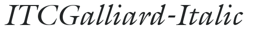 ITCGalliard-Italic preview