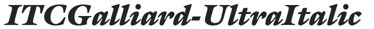 ITCGalliard-Ultra Italic preview