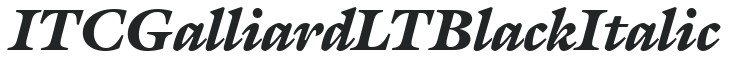 ITC Galliard LT Black Italic preview
