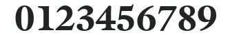 ITC Galliard LT Black numbers preview