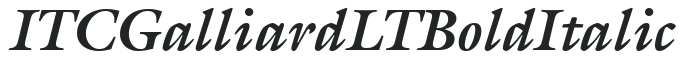 ITC Galliard LT Bold Italic preview