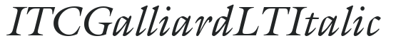 ITC Galliard LT Italic preview
