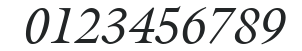 ITC Galliard LT Italic numbers preview