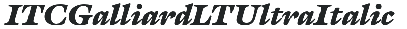 ITC Galliard LT Ultra Italic preview