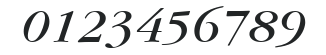 ITCGaramond-Book Italic numbers preview
