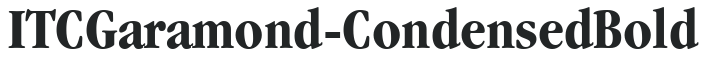 ITCGaramond-Condensed Bold preview
