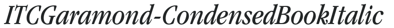 ITCGaramond-CondensedBook Italic preview