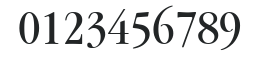 ITCGaramond-CondensedBook numbers preview