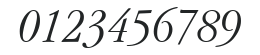 ITCGaramond-CondensedLight Italic numbers preview