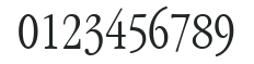 ITCGaramond-CondensedLight numbers preview
