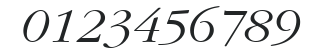 ITCGaramond-Light Italic numbers preview