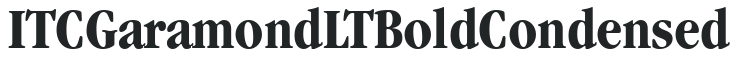 ITC Garamond LT Bold Condensed preview