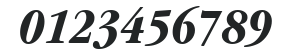 ITC Garamond LT Bold Condensed Italic numbers preview