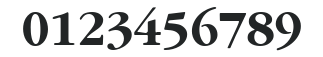 ITC Garamond LT Bold numbers preview