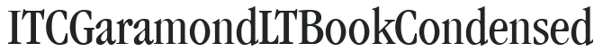 ITC Garamond LT Book Condensed preview