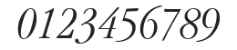 ITC Garamond LT Light Condensed Italic numbers preview