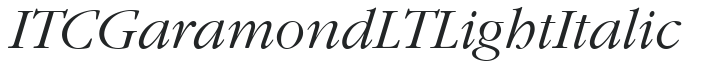 ITC Garamond LT Light Italic preview