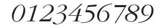 ITC Garamond LT Light Italic numbers preview