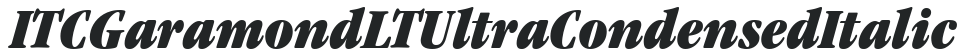 ITC Garamond LT Ultra Condensed Italic preview