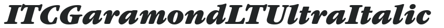 ITC Garamond LT Ultra Italic preview