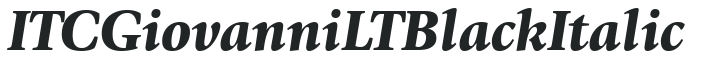 ITC Giovanni LT Black Italic preview