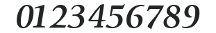 ITC Giovanni LT Bold Italic numbers preview
