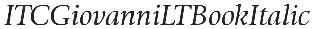 ITC Giovanni LT Book Italic preview