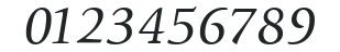 ITC Giovanni LT Book Italic numbers preview