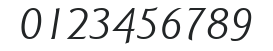 ITCGoudySans-Book Italic numbers preview