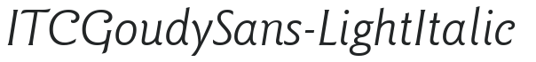 ITCGoudySans-LightItalic preview