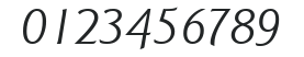 ITCGoudySans-LightItalic numbers preview