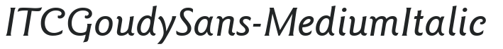 ITCGoudySans-MediumItalic preview