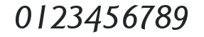 ITCGoudySans-MediumItalic numbers preview