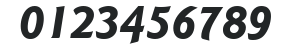 ITC Goudy Sans LT Bold Italic numbers preview