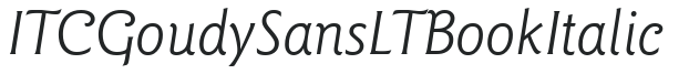 ITC Goudy Sans LT Book Italic preview