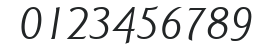 ITC Goudy Sans LT Book Italic numbers preview