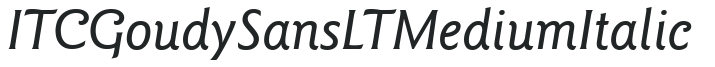 ITC Goudy Sans LT Medium Italic preview