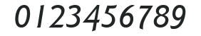 ITC Goudy Sans LT Medium Italic numbers preview