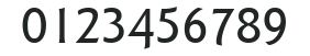 ITC Goudy Sans LT Medium numbers preview
