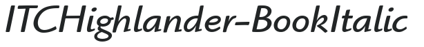 ITCHighlander-Book Italic preview