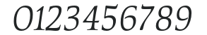 ITCKallosLTStd-Italic numbers preview