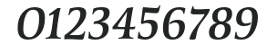 ITCKallosLTStd-MediumItalic numbers preview