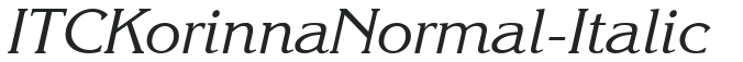 ITC_ Korinna Normal-Italic preview