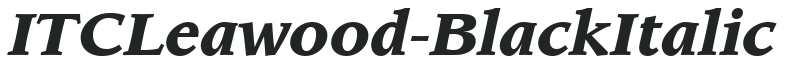 ITCLeawood-Black Italic preview