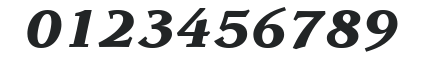 ITCLeawood-Black Italic numbers preview